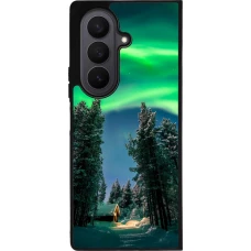 Samsung Galaxy Z Fold7 Case Hülle - Silikon schwarz Winter 22 Northern Lights
