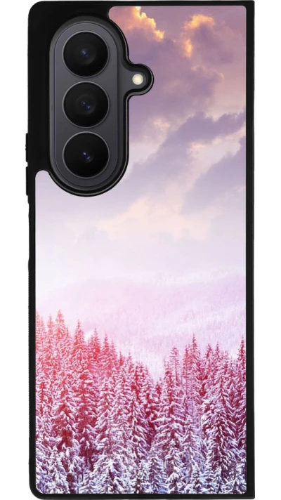 Samsung Galaxy Z Fold7 Case Hülle - Silikon schwarz Winter 22 Pink Forest