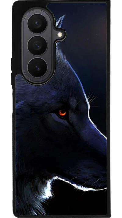Samsung Galaxy Z Fold7 Case Hülle - Silikon schwarz Wolf Shape