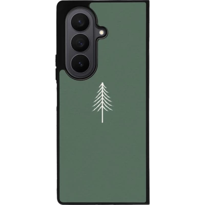 Coque Samsung Galaxy Z Fold7 - Silicone rigide noir Christmas 22 minimalist tree