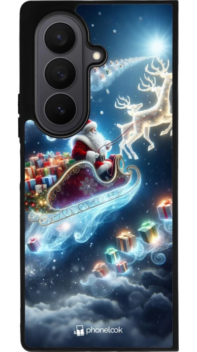 Samsung Galaxy Z Fold7 Case Hülle - Silikon schwarz Weihnachten 2023 Verzauberter Weihnachtsmann