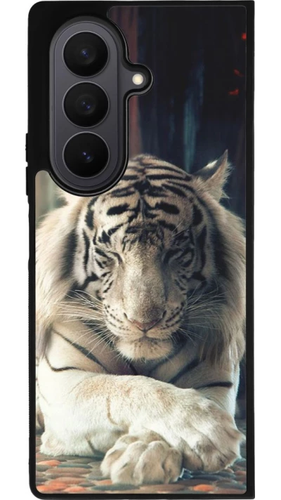 Samsung Galaxy Z Fold7 Case Hülle - Silikon schwarz Zen Tiger