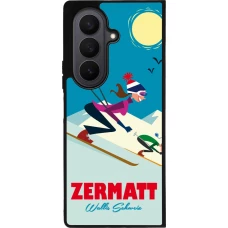 Samsung Galaxy Z Fold7 Case Hülle - Silikon schwarz Zermatt Ski Downhill