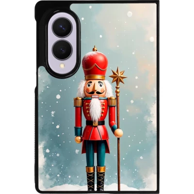 Coque Samsung Galaxy Z Fold8 - Silicone rigide noir Christmas 25 Nutcracker Snow