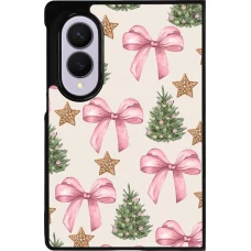 Samsung Galaxy Z Fold8 Case Hülle - Silikon schwarz Christmas 25 Vintage Ribbons