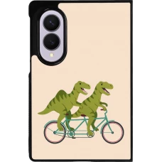 Samsung Galaxy Z Fold8 Case Hülle - Silikon schwarz Dinosaurs on bikes 2026