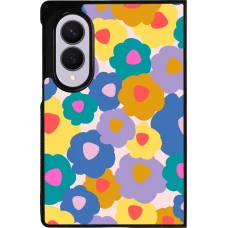 Coque Samsung Galaxy Z Fold8 - Silicone rigide noir Easter 2024 flower power