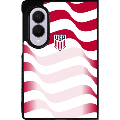 Coque Samsung Galaxy Z Fold8 - Silicone rigide noir Maillot de football États-Unis 2026 personnalisable