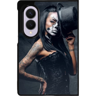 Samsung Galaxy Z Fold8 Case Hülle - Silikon schwarz Halloween 22 Tattooed Girl