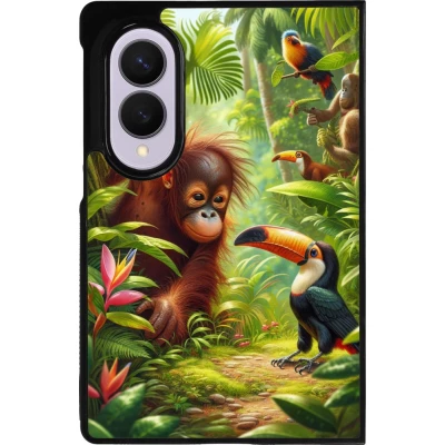 Samsung Galaxy Z Fold8 Case Hülle - Silikon schwarz Tropischer Dschungel Tayrona