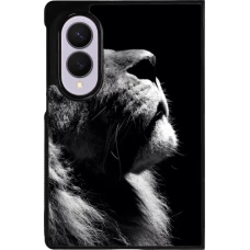Coque Samsung Galaxy Z Fold8 - Silicone rigide noir Lion looking up