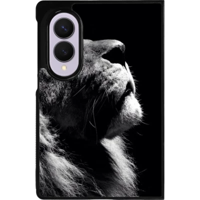 Coque Samsung Galaxy Z Fold8 - Silicone rigide noir Lion looking up