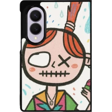 Samsung Galaxy Z Fold8 Case Hülle - Silikon schwarz Little Girl Sketch