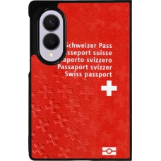 Coque Samsung Galaxy Z Fold8 - Silicone rigide noir Swiss Passport