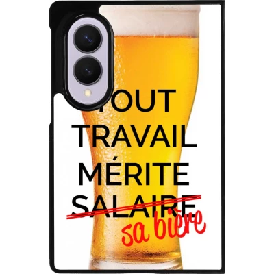 Coque Samsung Galaxy Z Fold8 - Silicone rigide noir Tout travail mérite sa bière