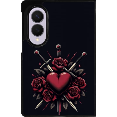 Samsung Galaxy Z Fold8 Case Hülle - Silikon schwarz Valentine 2024 gothic love