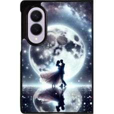Coque Samsung Galaxy Z Fold8 - Silicone rigide noir Valentine 2024 Love under the moon