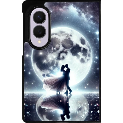 Coque Samsung Galaxy Z Fold8 - Silicone rigide noir Valentine 2024 Love under the moon