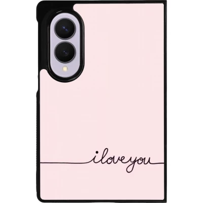Coque Samsung Galaxy Z Fold8 - Silicone rigide noir Valentine 2023 i love you writing
