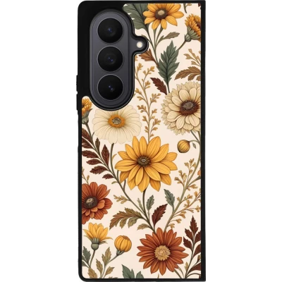 Samsung Galaxy Z Fold8 Ultra Case Hülle - Silikon schwarz Autumn 25 Flower pattern