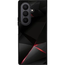 Coque Samsung Galaxy Z Fold8 Ultra - Silicone rigide noir Black Red Lines