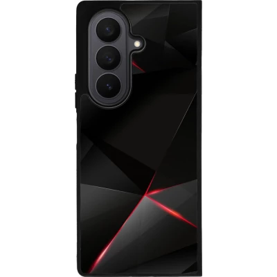 Coque Samsung Galaxy Z Fold8 Ultra - Silicone rigide noir Black Red Lines