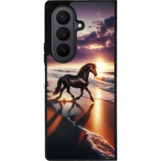 Samsung Galaxy Z Fold8 Ultra Case Hülle - Silikon schwarz Pferd majestätisch Strand