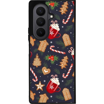 Coque Samsung Galaxy Z Fold8 Ultra - Silicone rigide noir Christmas 25 Pattern Gingerbread House