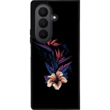 Samsung Galaxy Z Fold8 Ultra Case Hülle - Silikon schwarz Dark Flowers