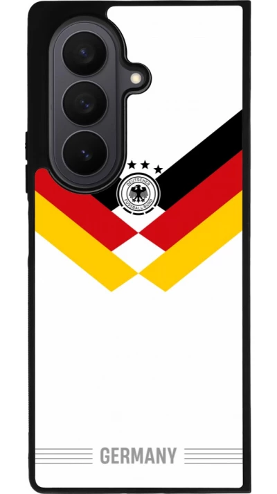 Coque Samsung Galaxy Z Fold8 Ultra - Silicone rigide noir Maillot de football Allemagne 2026 personnalisable