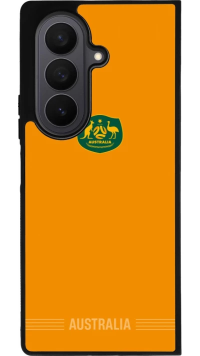 Coque Samsung Galaxy Z Fold8 Ultra - Silicone rigide noir Maillot de football Australie 2026 personnalisable
