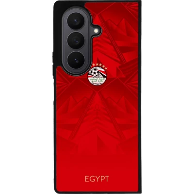 Coque Samsung Galaxy Z Fold8 Ultra - Silicone rigide noir Maillot de football Égypte 2026 personnalisable
