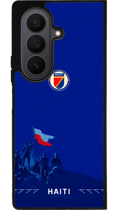 Coque Samsung Galaxy Z Fold8 Ultra - Silicone rigide noir Maillot de football Hai?ti 2026 personnalisable