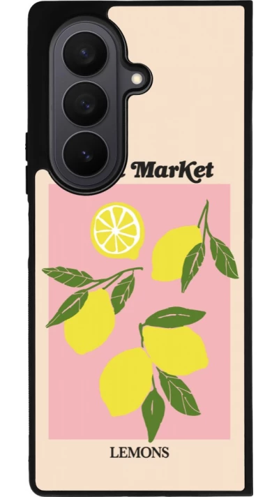 Coque Samsung Galaxy Z Fold8 Ultra - Silicone rigide noir Fruit market lemons 2026