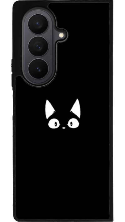 Coque Samsung Galaxy Z Fold8 Ultra - Silicone rigide noir Funny cat on black