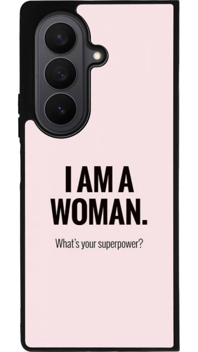 Coque Samsung Galaxy Z Fold8 Ultra - Silicone rigide noir I am a woman