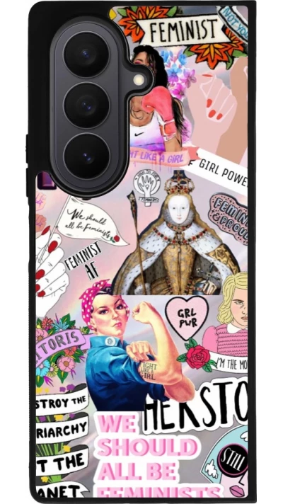 Coque Samsung Galaxy Z Fold8 Ultra - Silicone rigide noir Girl Power Collage