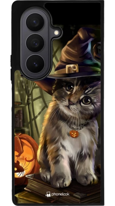 Coque Samsung Galaxy Z Fold8 Ultra - Silicone rigide noir Halloween 21 Witch cat