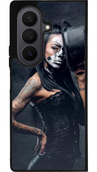 Coque Samsung Galaxy Z Fold8 Ultra - Silicone rigide noir Halloween 22 Tattooed Girl