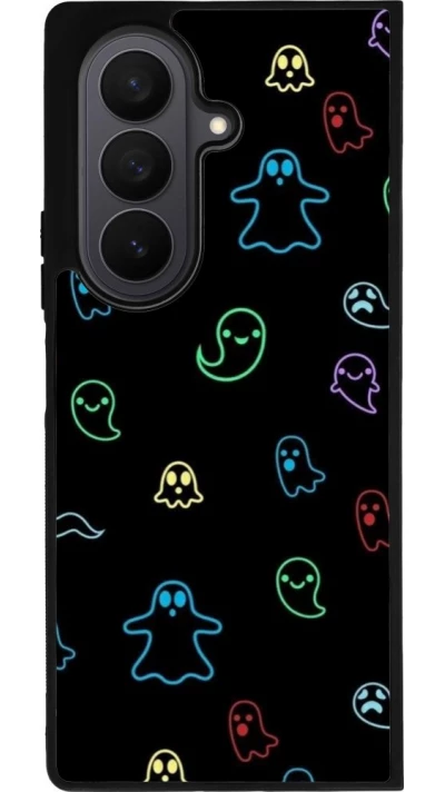 Coque Samsung Galaxy Z Fold8 Ultra - Silicone rigide noir Halloween 2024 colorful ghosts