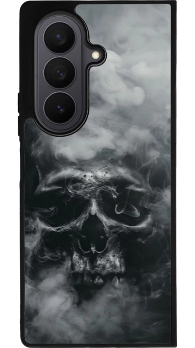 Coque Samsung Galaxy Z Fold8 Ultra - Silicone rigide noir Halloween 2024 smoky skull