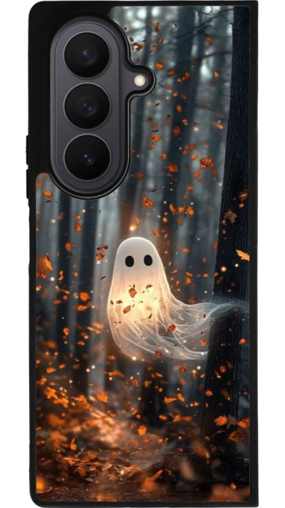 Coque Samsung Galaxy Z Fold8 Ultra - Silicone rigide noir Halloween 2025 Ghost in the forest