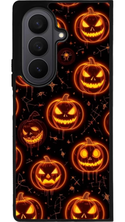 Coque Samsung Galaxy Z Fold8 Ultra - Silicone rigide noir Halloween 2026 Pattern Pumpkins