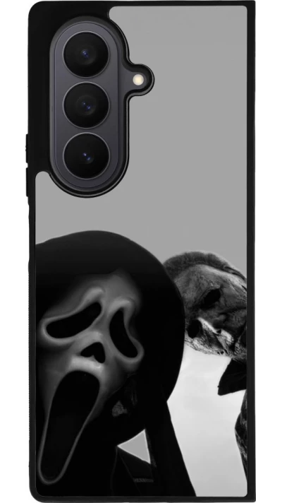 Coque Samsung Galaxy Z Fold8 Ultra - Silicone rigide noir Halloween 2026 Scream and Michael Myers