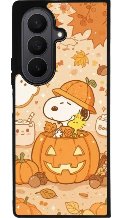 Coque Samsung Galaxy Z Fold8 Ultra - Silicone rigide noir Halloween 2026 Snoopy Halloween
