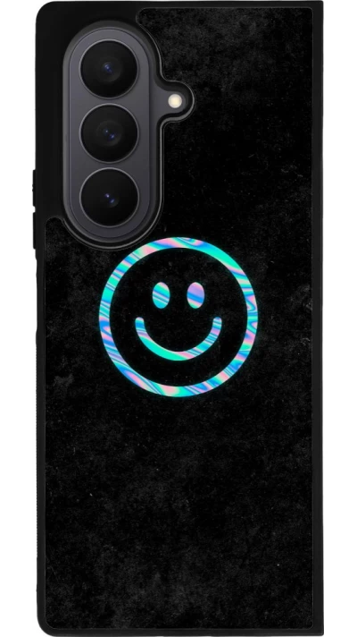Coque Samsung Galaxy Z Fold8 Ultra - Silicone rigide noir Happy smiely irisé