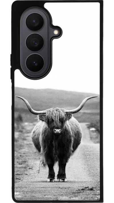 Coque Samsung Galaxy Z Fold8 Ultra - Silicone rigide noir Highland cattle