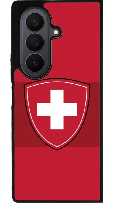 Coque Samsung Galaxy Z Fold8 Ultra - Silicone rigide noir Hockey World Championship Ecusson Suisse