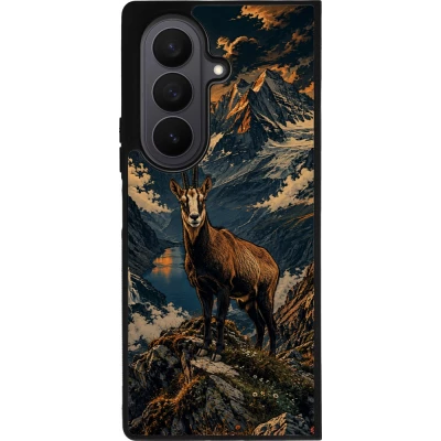 Samsung Galaxy Z Fold8 Ultra Case Hülle - Silikon schwarz Linocut Gämse