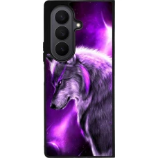 Samsung Galaxy Z Fold8 Ultra Case Hülle - Silikon schwarz Purple Sky Wolf